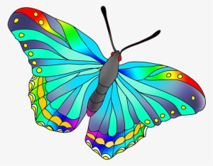 As The Butterflies The Colors Are Not Totally Realistic, - Colorful Butterfly No Background