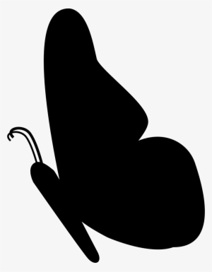 Butterfly Silhouette Facing Left - Silueta Mariposa