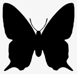 Butterfly Silhouette Dog Art Transprent Png Free - Butterfly Silhouette