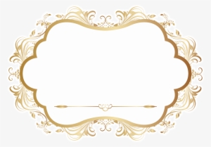 Moldura Provençal Dourado Png