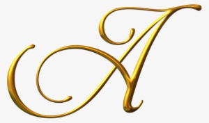 Letra A Png Dorada