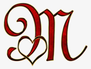 Alphabet Letter Initial Heart Background S - M Letter Love Images Download