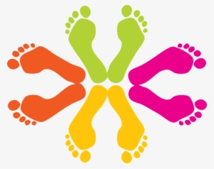 Coloured Footprints - Feet Clipart
