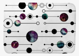 Watercolor Circles With Galaxy, Dots And Lines Seamless - Watercolor Painting Watercolor Circles With Galaxy, Dots And Lines Seamless - Watercolor Painting