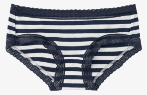 Blue And White Striped Panties - Panties