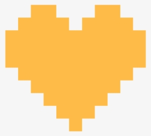 Pixel Heart Png Yellow - Pixel Heart Png