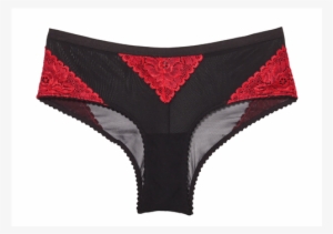 Ladies' Hipster Panties, Red/black - Panties