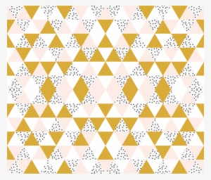 Triangle Wholecloth // Pale Pink Gold B/w Dots // Small - Triangle