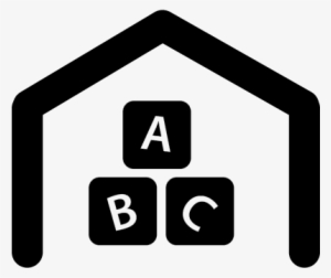 Entertainment Area Symbol With Abc Cubes And House - Icone Abc