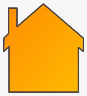 House Outline Clipart Orange