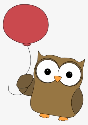Owl Carried Away By Balloon - Animals With Balloons Clipart