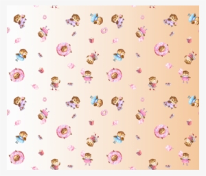 Apricot Orange Gradient Cute Owl With Sweets Fill A - Orange