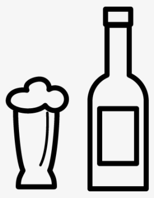Beer Bottle And Glass Vector - Garrafa De Cerveja Desenho
