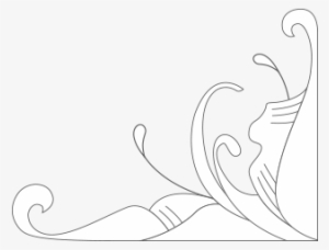 9-12flourish - Corner Flourish White On Black