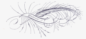 Off-hand Flourishing Image - Line Art