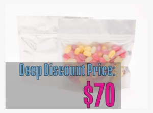 "square Bag" Silver/clear Stand Up