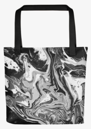 B&w Marble Tote - Tote Bag