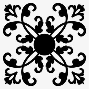 Clipart Ornamental Flourish Design Silhouette Png Flourish - J Boutique Stencils Damask Wall Stencil - Medium Size