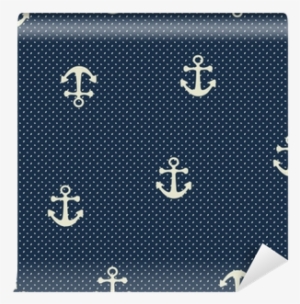 Vector Hand Drawn Anchor Seamless Pattern Wall Mural - Cross