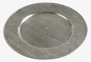 Pewter Wood Grain Charger Plate - Vagabond House Majestic Forest Wood Grain Pewter Charger