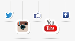 Facebook Instagram And Twitter Logo Png Download - Social Media Channel Png