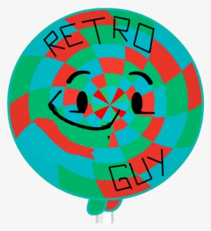 Retro Guy Lollipop - Circle