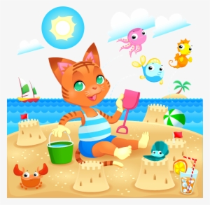 Playa De La Arena Beach Seaside Resort Illustration - Beach