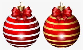 Free Png Christmas Ball Set With Bow Png Images Transparent - Christmas Ornament