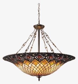 Img - Antique Bowl Chandelier Tiffany
