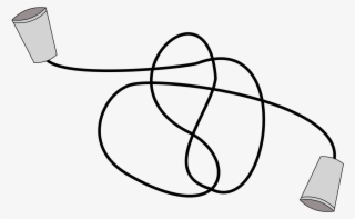 Telefono A Barattolo - Line Art