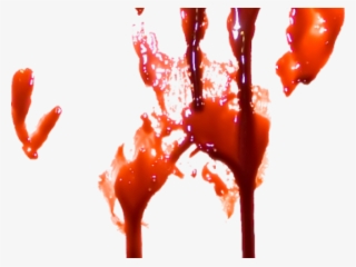 Handprint Clipart Transparent Background - Hand Blood Print Transparent