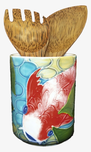 Utensil Holder Tropical Koi Fish - Vase