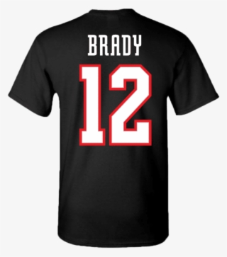 Men's New England Patriots Logo Tom Brady Jersey T-shirt - Number