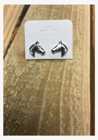 Sterling Silver Small Horse Head Earrings - Flip-flops