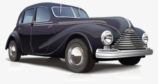 Antique Classic Car Green Vintage Mosaic Clipart - Car Vector