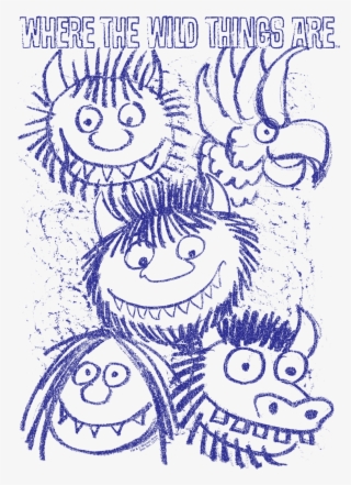 Where The Wild Things Are Wild Sketch Men's Premium - Doodle