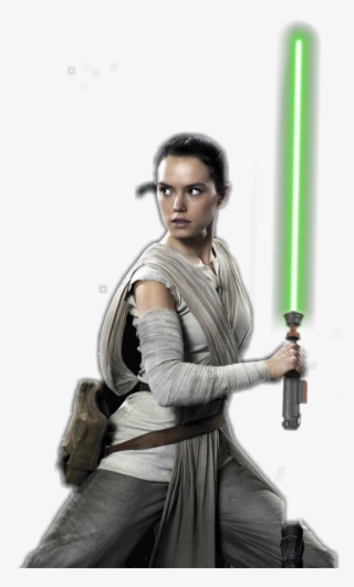 Green Lightsaber Png - May The Force Be With You Rey