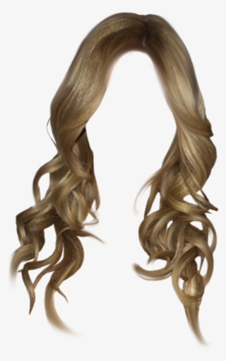 #wig #blonde #blondewig #curly #wavyhair #longhair - Long Black Hair Png