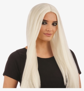 Details About Ladies Long Straight Blonde Glow In The - Blond