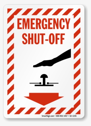 Fire And Emergency Sign - Emergency Shut Off Sign