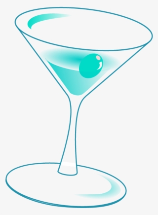 Blue Lagoon Hawaii Cocktail Garnish Transprent Png - Martini Glass