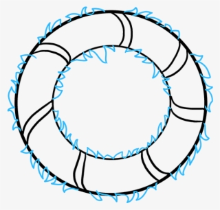 How To Draw Christmas Wreath - Circle