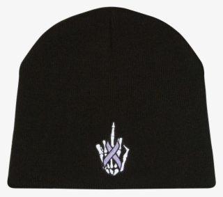 1 Purple Skull Cap Front - Beanie