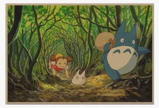S1 Totoro Poster Kraft - My Neighbor Totoro Bunny