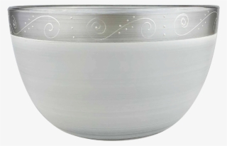 Heirloom White/pewter Swirl 6' Bowl - Bowl