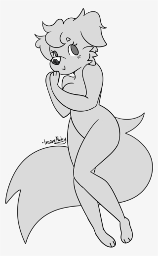 Drawn Furry Base - Female Anthro Dog Base