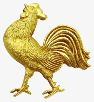 14k Gold Rooster Stick Pin / Stickpin Offered By Purrfect - Gold Rooster Png