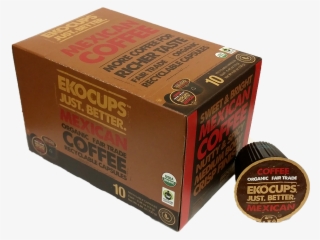 Ekocups Mexican Single Serve Cup Coffee, 10 Count Ekocups - Box