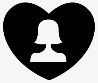Woman Upper Silhouette In A Heart Comments - Portable Network Graphics