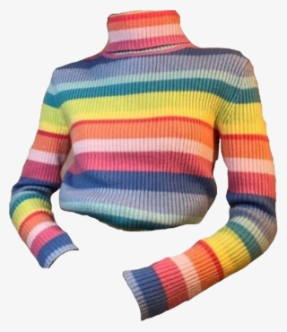 #rainbow #sweater #clothes #shirt #pink #blue #green - Polyvore Clothes Png